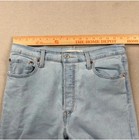 Levi's Jeans Womens 32 Ribcage Straight Ankle High Rise Raw Hem Light Button Fly — photo 6