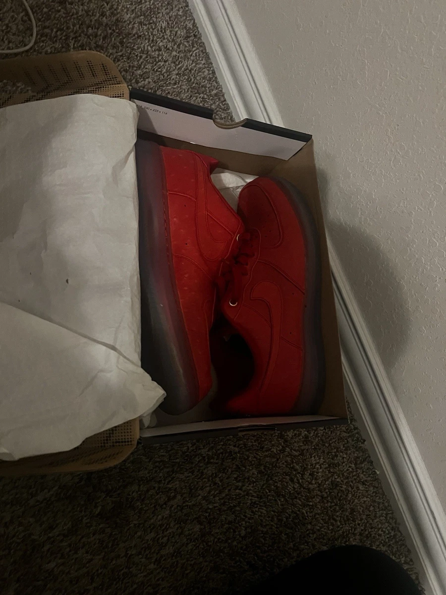 Nike Air Force 1 Mid Red Ostrich Leather 2015 Size 13 Nike AF1 Air Force One Red Lux Ostrich Leather Sneaker Shoes  main image 3