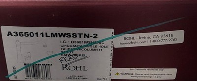 Rohl A3650/11LMWSSTN-2 Acqui 1.5 GPM Kitchen Faucet*READ*
