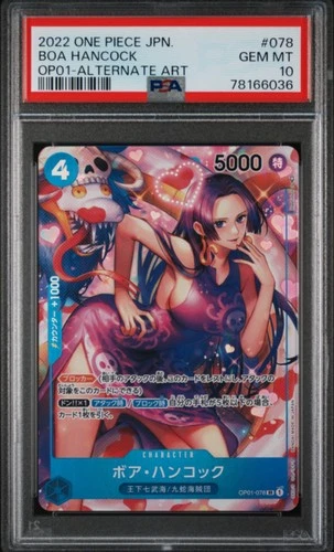 2022 ONE PIECE JAPANESE OP01-ROMANCE DAWN ALTERNATE ART #078 BOA HANCOCK PSA 10