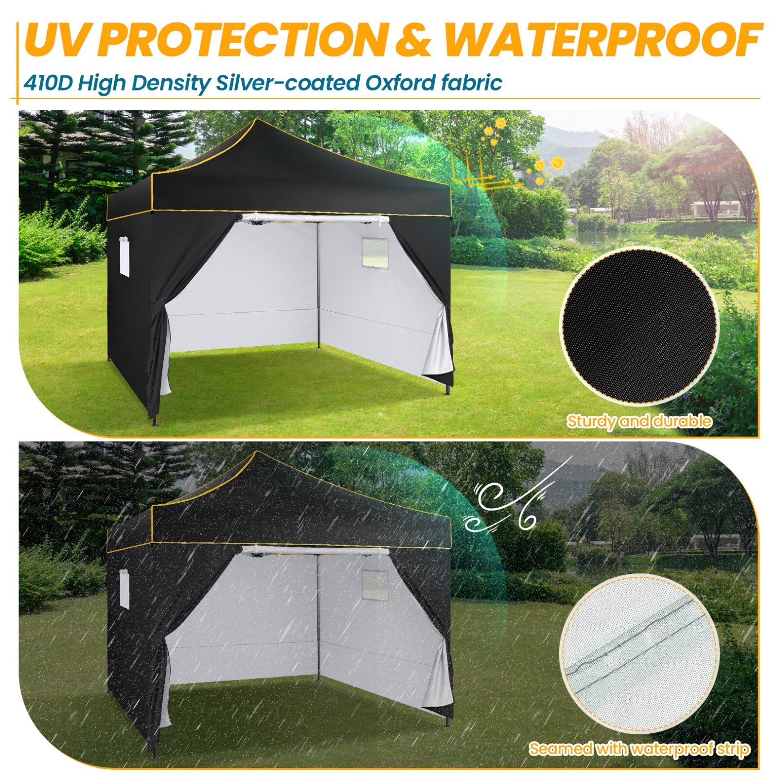 10x10 Pop up Canopy Outdoor Heavy Duty Party Tent Commercial Vendor Event Gazebo