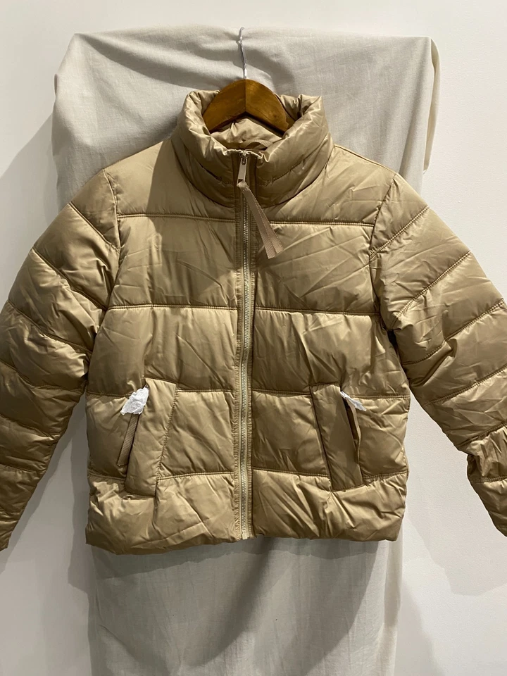 RESERVED Beige Padded Puffer Coat Size XS - Image 2 of 4