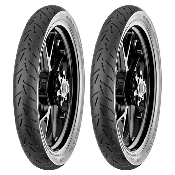 TYRE PAIR CONTINENTAL 2.75-17 47P + 100/90-17 55P STREET