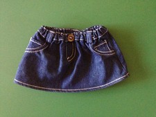 Build a Bear Full Size Teddy Bear Clothing - Denim Skirt - EUC 