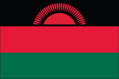 3x5 Foot (90x150 cm) Malawi Polyester Indoor/Outdoor Flag with Two Grommets