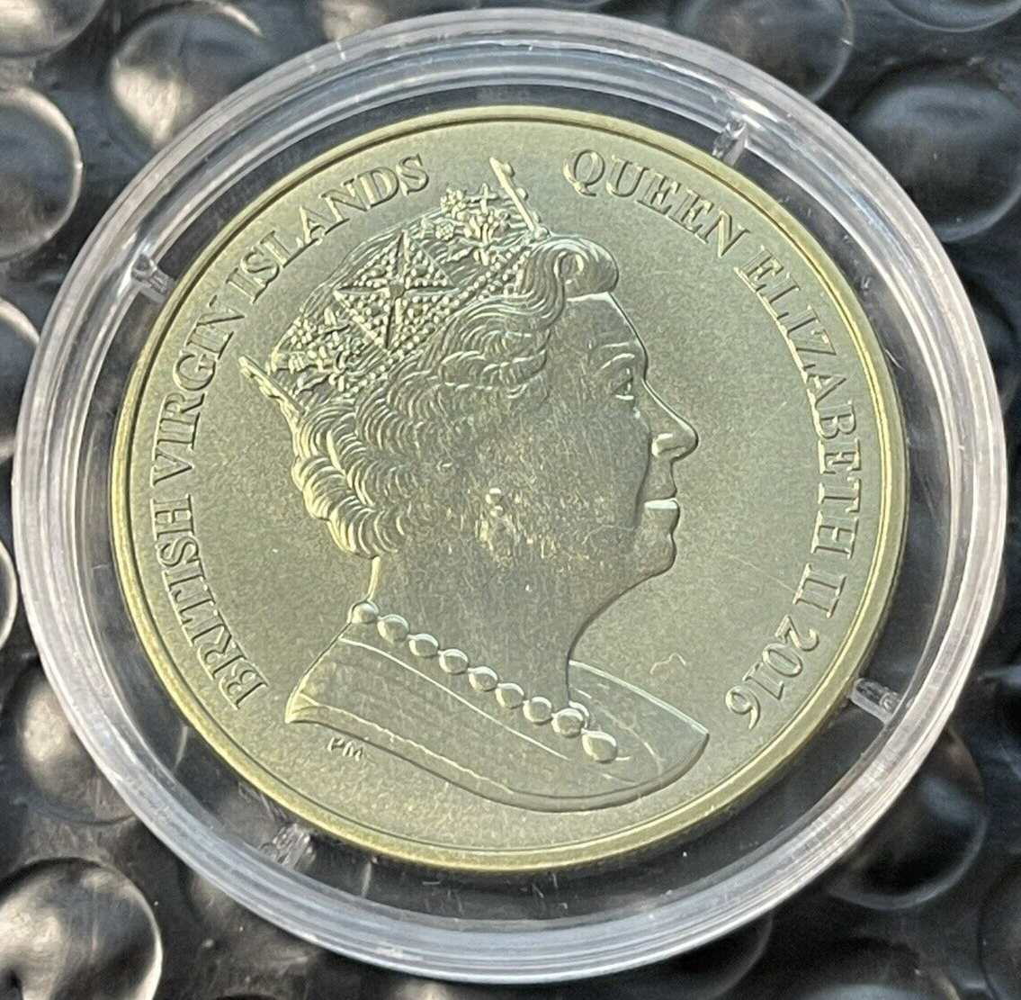 2016 10g Titanium British Virgin Islands $5 Wildlife Lemon Shark