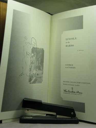 signed by author, Lincoln in the Bardo by George Saunders,Easton Press,award wnr - Picture 3 of 4