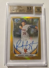 Robert Gsellman 2014 Bowman Chrome Gold Refractor Auto #/50 BGS 9.5/10 True Gem