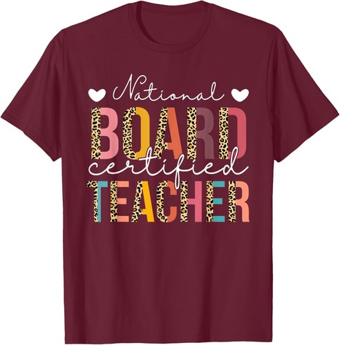 National Board Certified Teacher Leopard Teach Appreciation T-Shirt Hoodie - Picture 14 of 14