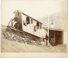 Italie, Funicolare vesuviana, Chemin de Fer Vintage albumen print. Tirage al