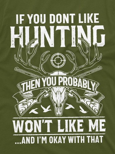 Men's Camo Hunting Shirt Hunter Tee Shirt Funny Humor Tee Hunter Dad Tees - Picture 2 of 8