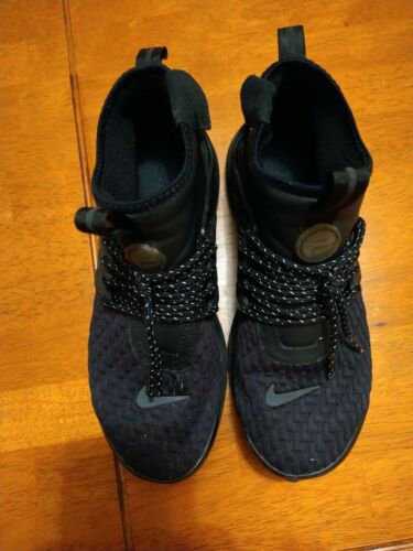 Size 8 - Nike Air Presto Mid Utility Triple Black - AA0674-003 Winter Sneakers - Picture 1 of 4