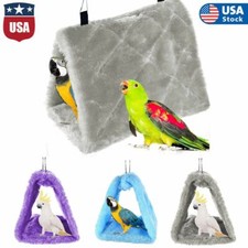 Bird Parrot Hammock Hanging Cave Cage Plush Snuggle Happy Hut Tent Bed Bunk Toys