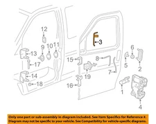GM OEM 96-24 Express 1500 Lock Hardware-Handle, Outside Bracket 10393992