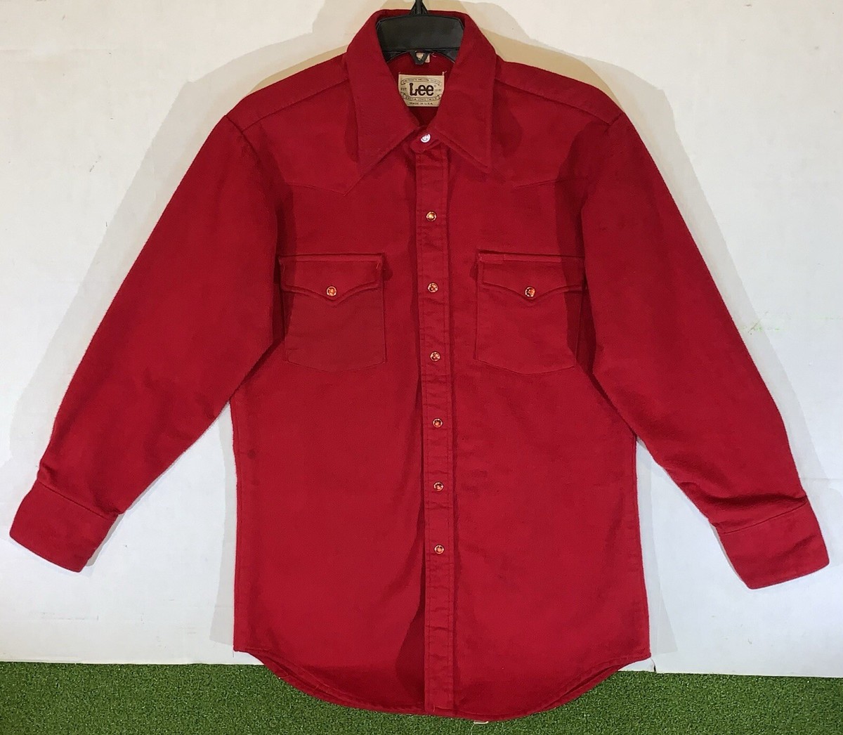 Vintage Lee 1970s Pearl Snap Long Sleeve Fleece Western