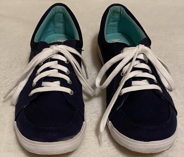 Keds Ortholite Women’s Navy Blue/White/Aqua Sneaker Tennis Shoes Size 9