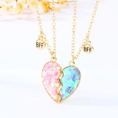 Juego de 2 collar colgante Best Friends para mujer magnético ajustable amante - Imagen 2 de 40