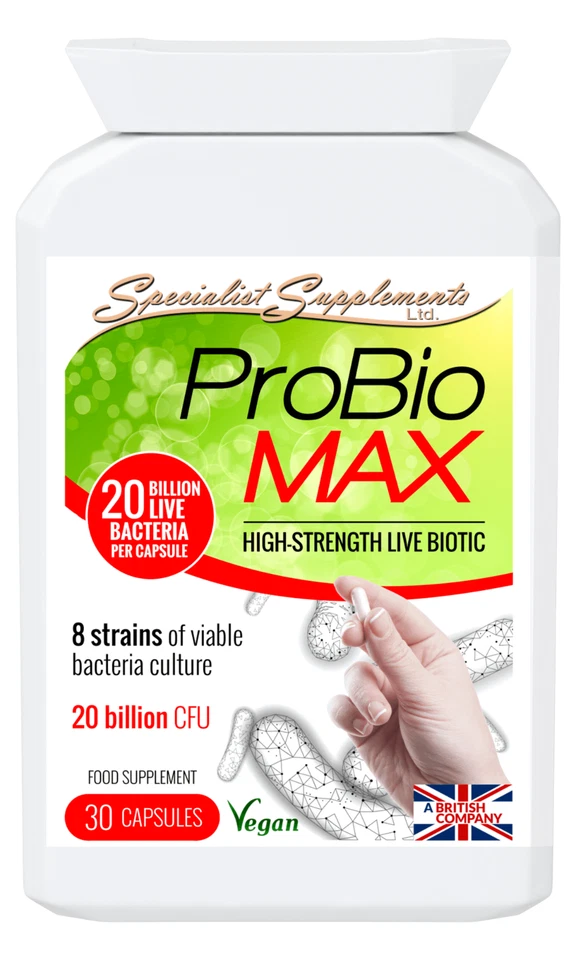 ProBio Max x 30 Caps; Hi-Strength Biotic; 20 Billion CFU; Specialist Supplements