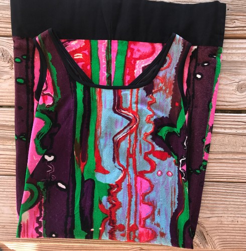 FERN VIOLETTE VINTAGE MOD Psychedelic Terry Cloth Sheath Dress Size 10 With Tag - Picture 10 of 10