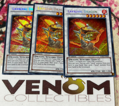 3x (M/NM) - Lavalval Dragun - HA06-EN048 - Secret Rare - 1st Edition YuGiOh  | eBay