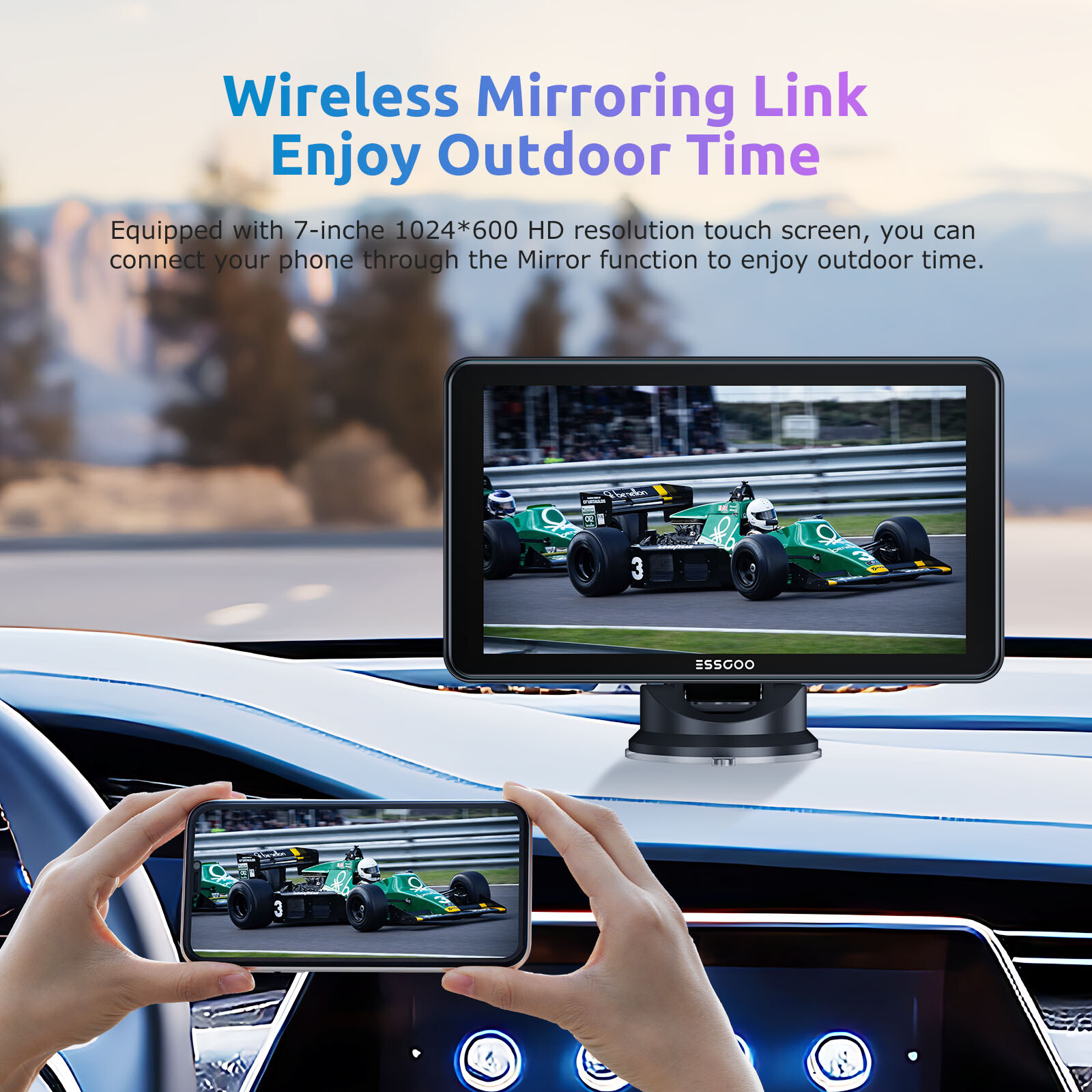 Gps Navigation for Car/Truck Touch Screen Wireless Apple CarPlay Android auto 7"