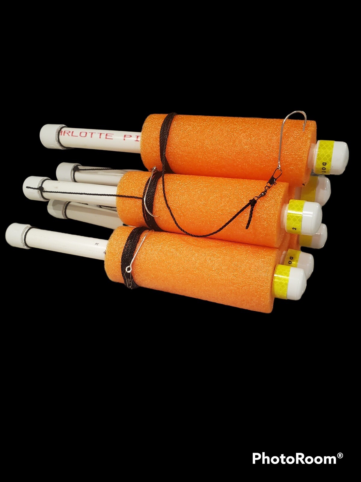 Cajun Catfish Noodle fishing Jugs Orange lot of 6 “Weighted" eBay