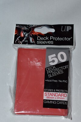 50 Ultra Pro Card Sleeves Standard Card Sleeves Solid RED New 82672 | eBay