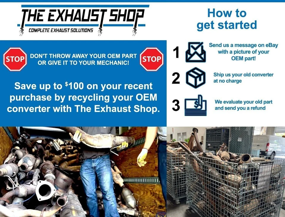 Complete Exhaust System For 1997-2001 Toyota Camry 2.2L Federal Emissions New - Image 2 of 4