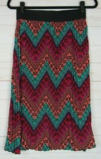 LuLaRoe Women Jill Multi Color Pleated Skirt Size Small NWT