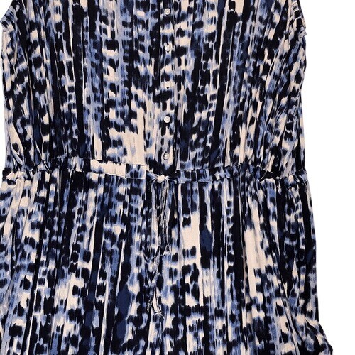 BEACHLUNCHLOUNGE Danika Roll-Tab Hem Sleeveless Jumpsuit Blue Swirl Size 3X - Picture 2 of 10