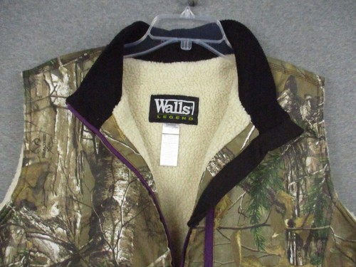 Walls Legend Realtree Camo Hunting Vest XXL Adult Sherpa Lined Zip Pockets - Picture 6 of 17