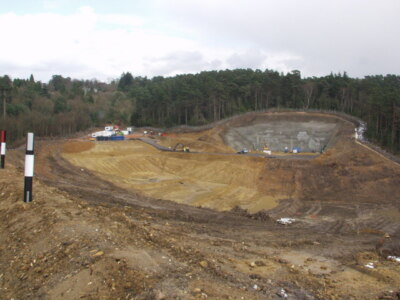 Foto 6x4 Hinterkopf A3 Umgehung. Südtunnel. Grayshott c2008