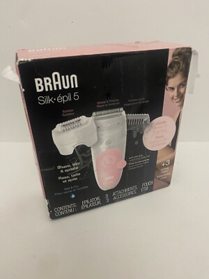 Braun Epilator for Women Silk-épil 5 5-620 for Hair Removal Wet & Dry 