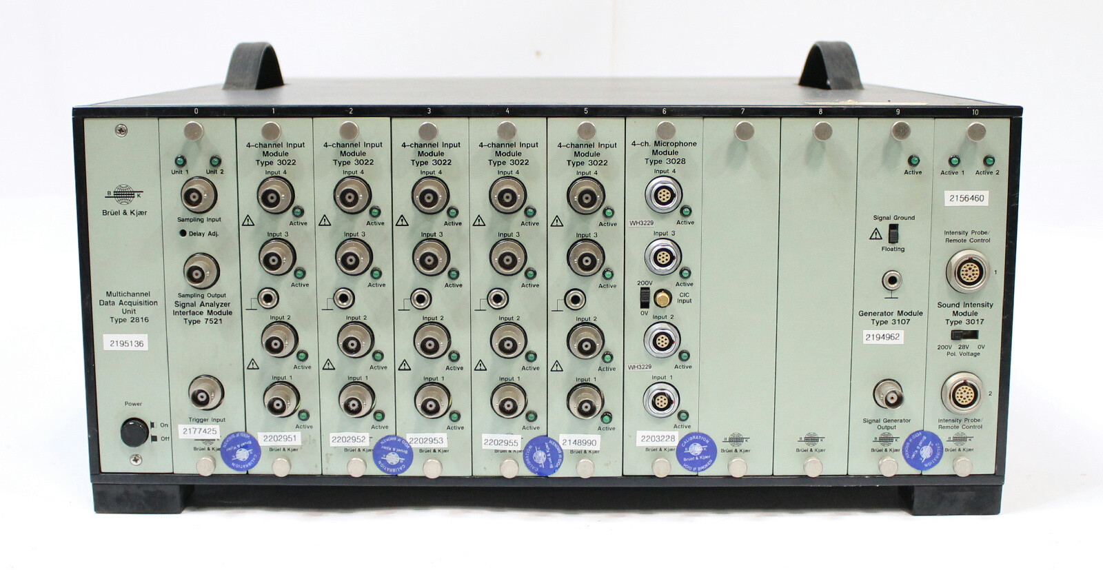 Bruel & Kjaer 2816 Multi-Channel Data Acquisition Unit w/ 7521 3022 3028 3017