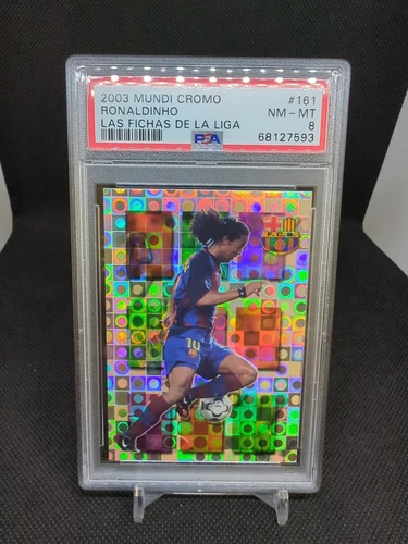 2003 Mundicromo Las Fichas De La Liga El Crack #161 Ronaldinho PSA 8 LOW POP