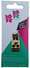 LONDON 2012 OLYMPIC TRACK CYCLING GOLD PICTOGRAM PIN BADGE BRAND NEW!