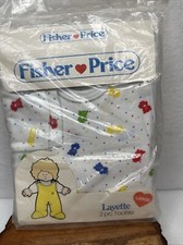 New Vintage Baby Toddler Fisher-price Footie Pajamas Large 1985