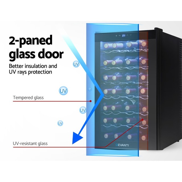 devanti wine cooler 28 bottles