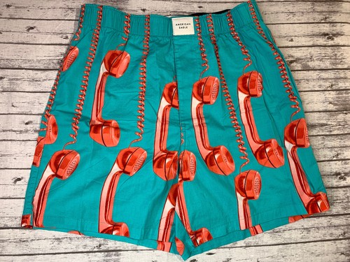 New Mens American Eagle Stretch Boxer Sz XSmall 26-28 Telephones