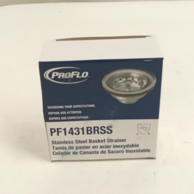 ProFlo PF1431BRSS 3-1/2'' Threaded Fixed Post Stainless Steel Basket Strainer
