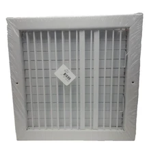 Hart & Cooley - 075015 - 12" x 12" 821 White Steel Register Vertical Fins