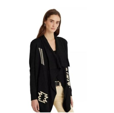 Lauren Ralph Lauren Women's Embellished Cardigan, Polo Black XXS