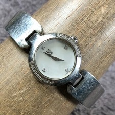 ESQ Movado Women E5318 Dress Diamond Accent Silver Tone Quartz 25mm Watch 7 1/4"