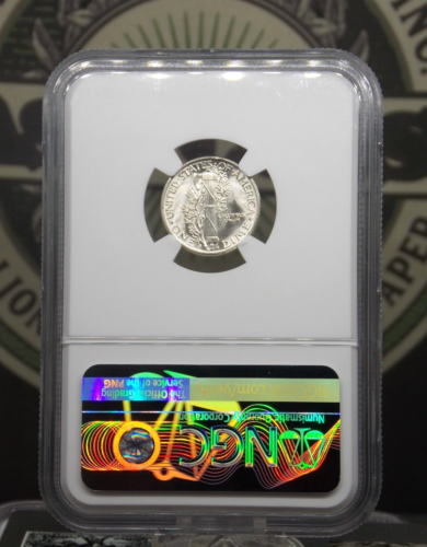 1944 "S" Mercury SILVER Dime 10c NGC MS66 FB #017 *FULL BANDS* Gem BU ECC&C, Inc - Picture 4 of 5