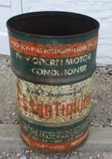 ESSENTIALUBE Motor Oil 30 Gallon Barrel Drum Great Rusty Graphics LOCAL PICK-UP