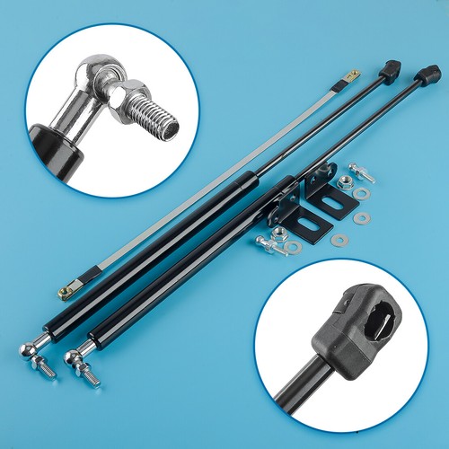 Supports De Levage De Capot Pour Aston Martin DB9 Coupé 2004-2016 - Vérins Hydrauliques 344 Mm (Acier Inox / Noir / Fibre Carbone)