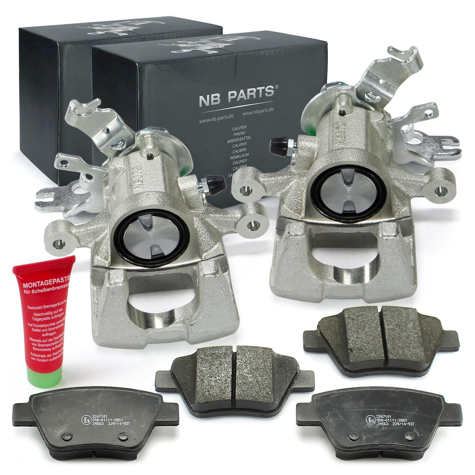 Brake Calipers 38Mm + Brake Pads Rear For VW Caddy III Van