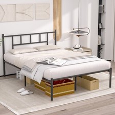 Twin/Full/Queen Size Bed Frame with Headboard Mattress Foundation Metal Platform
