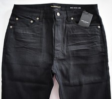     SAINT LAURENT Paris D05 W/SK-MW Black SKINNY MEDIUM-RISE Jeans 34