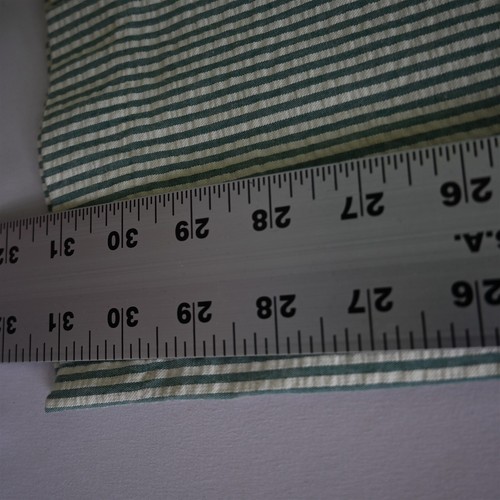 Vtg Orvis USA Made 44x32 Green Striped Seersucker 100% Cotton Mens Dress Pants - Picture 4 of 9